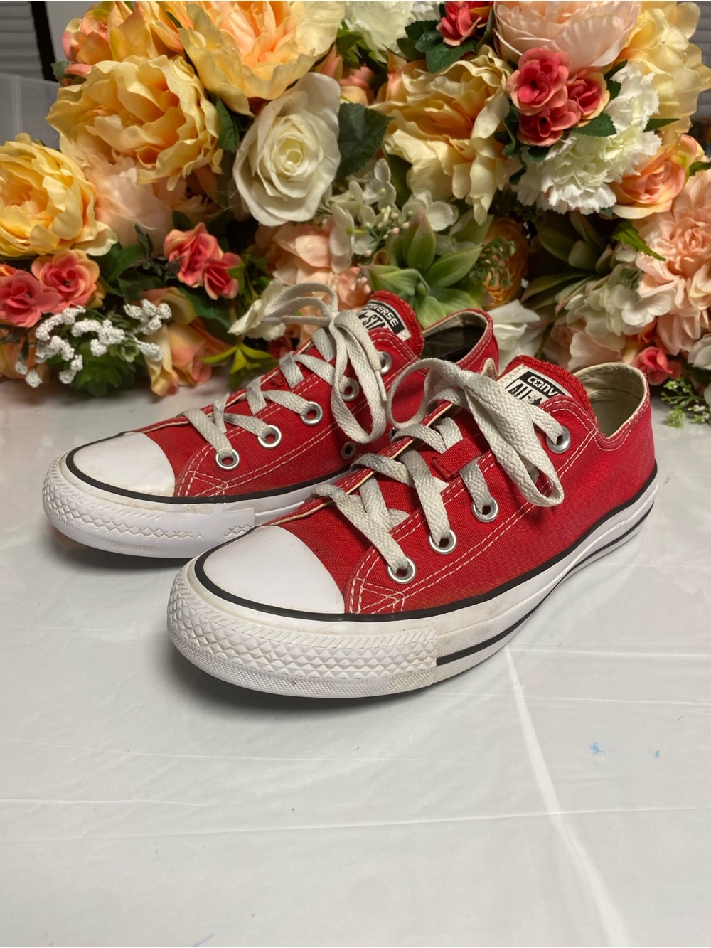 Converse Chuck Taylor All Star Ox Low Top Red Canvas Sneakers Men’s 4 Women’s 6